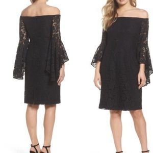 NWOT Chelsea 28 off the Shoulder Lace Black dress